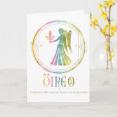 Virgo Compatibility Birthday Wenskaart Kaart (Gele Bloem)