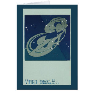 Virgo Constellation Astrologie Zodiaque Vintage