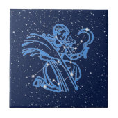 Virgo Constellation en Sun Sign with Stars Tegeltje (Voorkant)