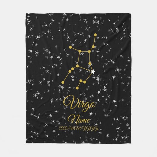 Virgo Constellation Fleece Deken (Voorkant)