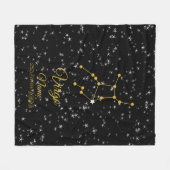 Virgo Constellation Fleece Deken (Voorkant (Horizontaal))