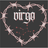 Virgo Constellation Gothic prikkeldraad ontwerp Sticker (Voorkant)