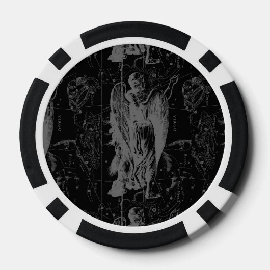 Virgo Constellation Hevelius 1690 aug23 - Sept22 Pokerchips (Achterkant)