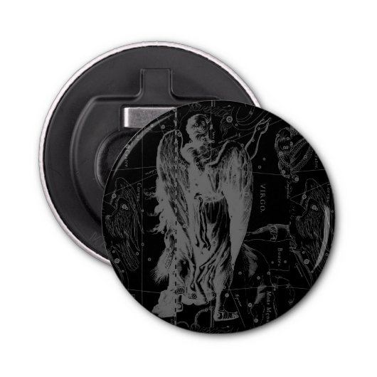 Virgo Constellation Hevelius 1690  Button Flesopener (Voorkant)