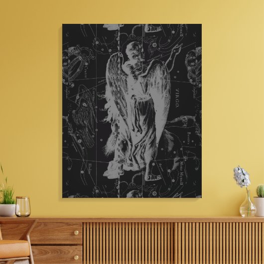 Virgo Constellation Hevelius 1690 Canvas Afdruk (Insitu (Woonkamer))