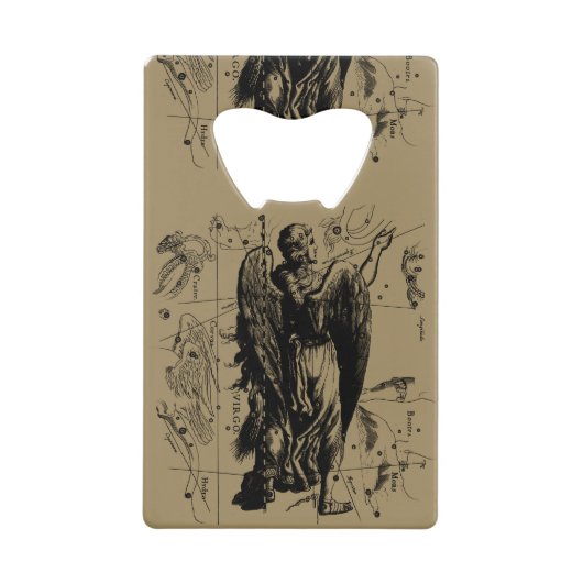 Virgo Constellation Hevelius 1690 Kredietkaart Flessenopener (Voorkant)