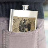 Virgo Constellation Hevelius Etching Style Heupfles (Voorbeeld)