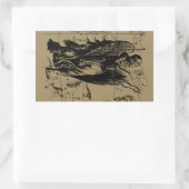 Virgo Constellation Hevelius Etching Style Rechthoekige Sticker (Tas)