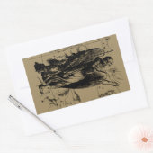 Virgo Constellation Hevelius Etching Style Rechthoekige Sticker (Envelop)