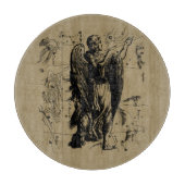 Virgo Constellation Hevelius Etching Style Snijplank (Voorkant)