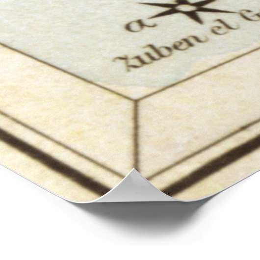 Virgo Constellation Map (1825) Poster (Hoek)