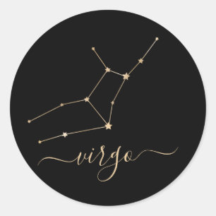 Virgo Constellation Ronde Sticker