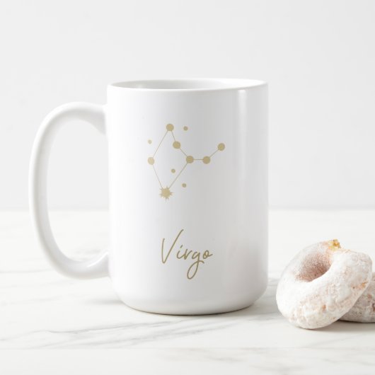 Virgo Constellation Zodiac Koffiemok (Met donut)