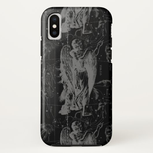 Virgo Constellation Zodiac Map Hevelius 1690 Case-Mate iPhone Case (Achterkant)