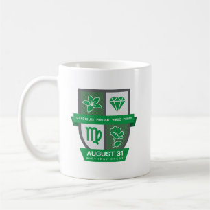Virgo Crest d'anniversaire™ pour mug du 23-31 août