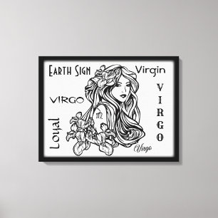 Virgo de dierentuin van de maagd canvas afdruk