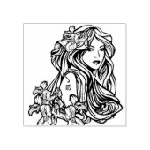 Virgo de dierentuin van de maagd rubberstempel (Afrduk)