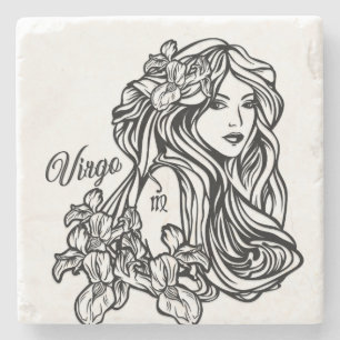 Virgo de dierentuin van de maagd stenen onderzetter