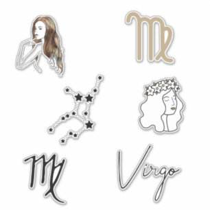 Virgo: de eerste verjaardag astrologie van het maa sticker