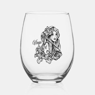 Virgo de maagd Zodiac Glass Wijnglas Zonder Voet
