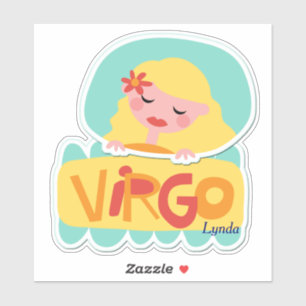 Virgo de Maiden Zodiac Contour Sticker