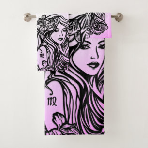 Virgo de Paarse dierentuin Bad Handdoek