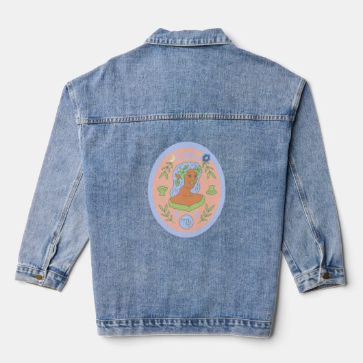 "Virgo Elegance Denim Jacket, (Verso)