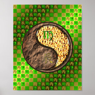 Virgo & Fire Dragon Poster