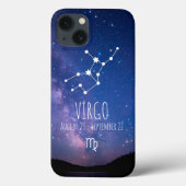 Virgo | Gepersonaliseerde zodiac-constellatie Case-Mate iPhone Case (Achterkant)