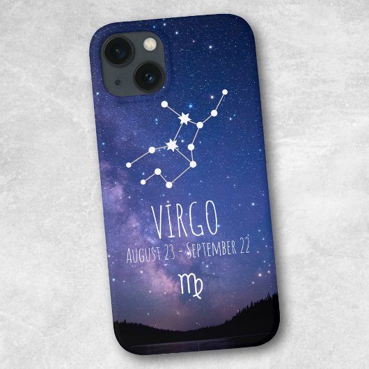 Virgo | Gepersonaliseerde zodiac-constellatie Case-Mate iPhone Case