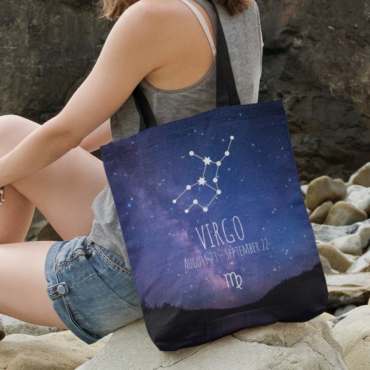 Virgo | Gepersonaliseerde zodiac-constellatie Draagtas