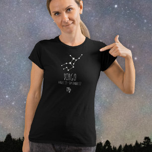 Virgo Gepersonaliseerde zodiac-constellatie T-Sh T-shirt