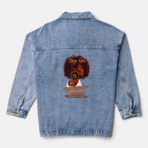Virgo Girl Black Women Melanin Afro Queen Denim Jacket