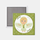 Virgo Girl Caractère Magnet (Recto/Verso)