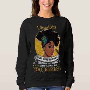 Virgo Girls Black Queen Funny Zodiac Sign for Wome Trui