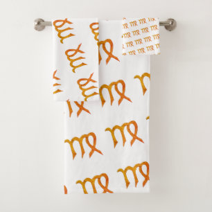 Virgo Gold Zodiac Astrology Sign Bad Handdoek