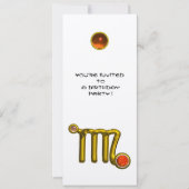 VIRGO/GOLD ZODIAC SIGN JEWEL WHITE BIRTHDAY PARTY KAART (Voorkant)