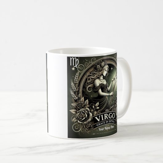 Virgo "Grace in Detail" Zodiac Mug (Devant droit)