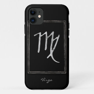 Virgo hammered Silver gestileerde astrologie zodia iPhone 11 Hoesje