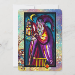 VIRGO HERMIT TAROT ASTROLOGY ZODIAC BIRTHDAY PARTY KAART