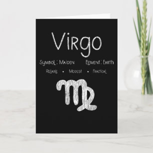 Virgo Horoscope Astrology Star Sign Birthday Gift Kaart