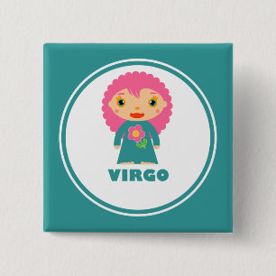 Virgo is mijn Zodiac Sign Vierkante Button 5,1 Cm