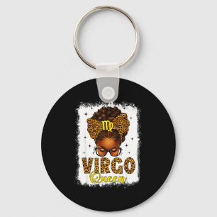 Virgo koningin rommelige knot luipaard strik zwart sleutelhanger