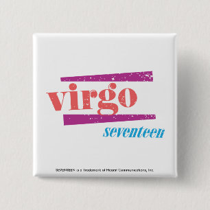 Virgo LtPink Vierkante Button 5,1 Cm