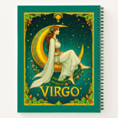 Virgo Maiden assis sur Crescent Moon Journal (Dos)