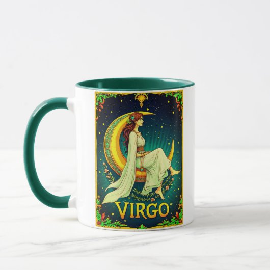 Virgo Maiden Sitting on Crescent Moon Mok (Links)