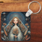 Virgo Maiden Zodiac Astrology Celestial Birthday Sleutelhanger (Achterkant)