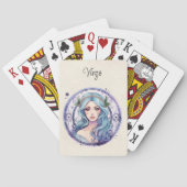 Virgo Maiden Zodiac Waterverf Pokerkaarten (Achterkant)
