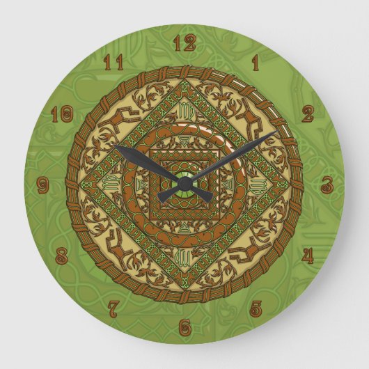 Virgo Mandala Clock Grote Klok (Voorkant)