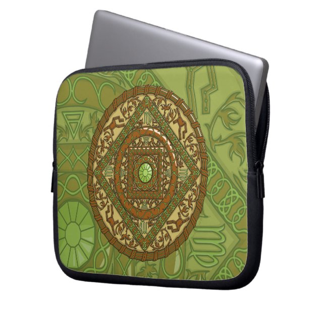 Virgo Mandala Laptop Hoesje Laptop Sleeve (Voorkant Links)